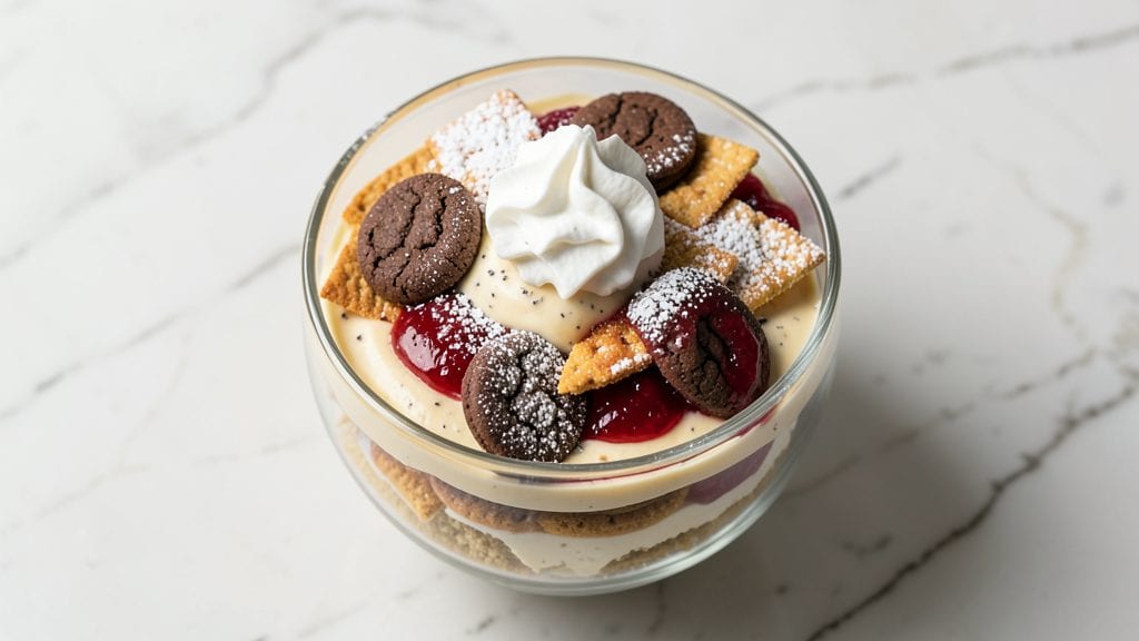 Cookie Trifle Recipe: Layered Vanilla Magic With Crunchy Shortbread Base