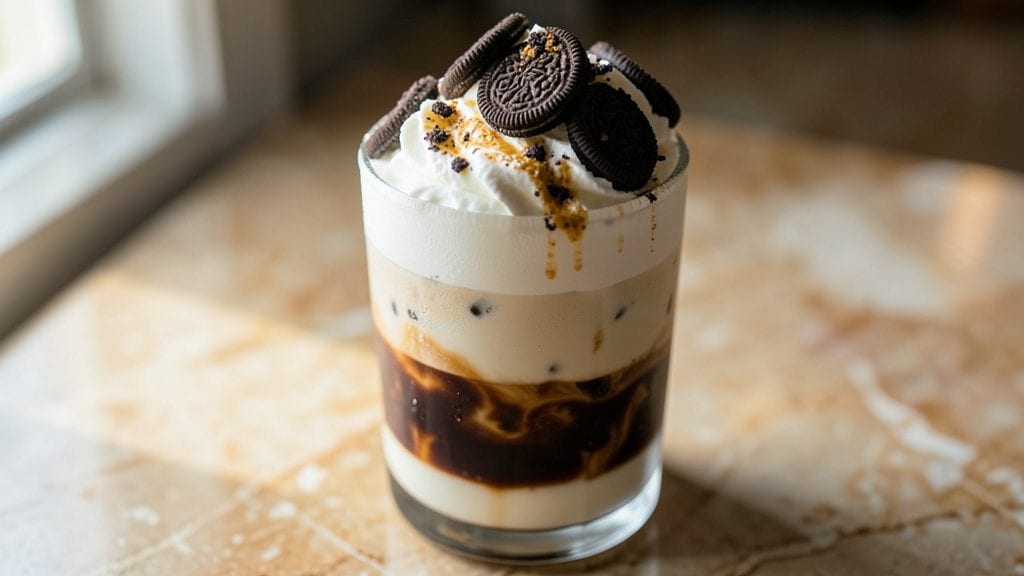 Cookies and Cream Starbucks Drink Recipe: Iced Vanilla-Cocoa Swirl Magic
