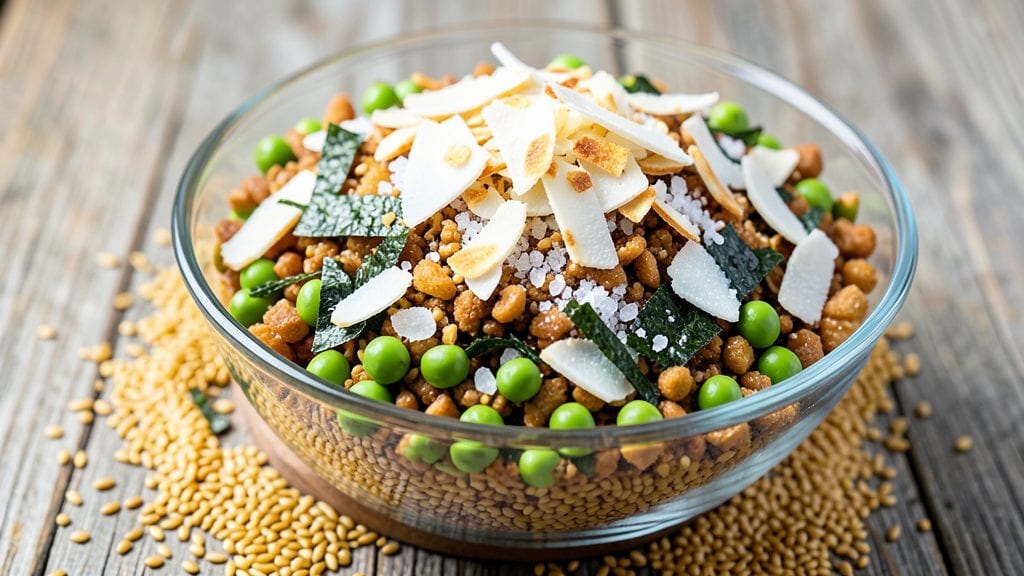 Cookies in Paradise Furikake Party Mix Recipe: Tropical Crunch for Festive Snacking