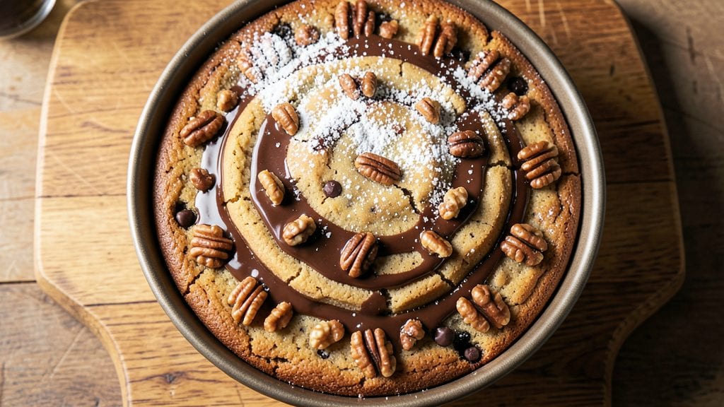Copycat Great American Cookie Cake Recipe: Festive Vanilla Swirls With Crunchy Pecan Crown