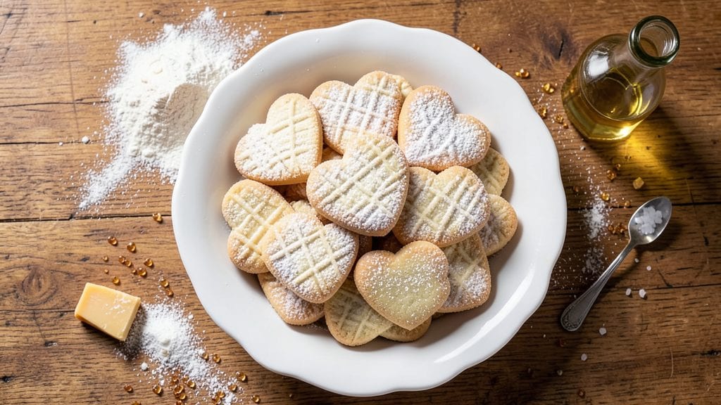 Heart Shortbread Cookies Recipe: Buttery Crunch With Vanilla Kissed Edges