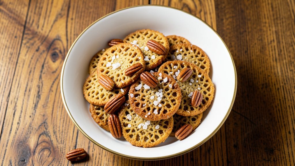 Lacey Cookies Recipe: Vanilla-Infused Layers with Crispy Pecan Crowns